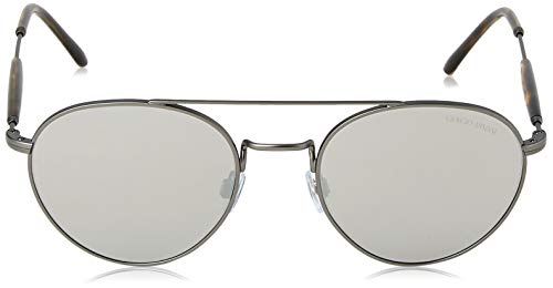Giorgio Armani 30036G Gafas de Sol, Matte Gunmetal, 53 para Hombre