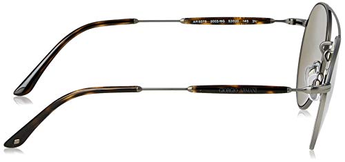 Giorgio Armani 30036G Gafas de Sol, Matte Gunmetal, 53 para Hombre