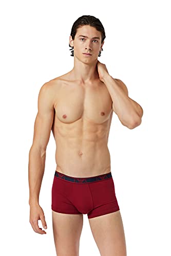 Giorgio Armani Emporio Armani 3-Pack Trunk Ropa Interior, Marin/Porpora/Navy/Navy/Purple/Navy, S (Pack de 3) para Hombre