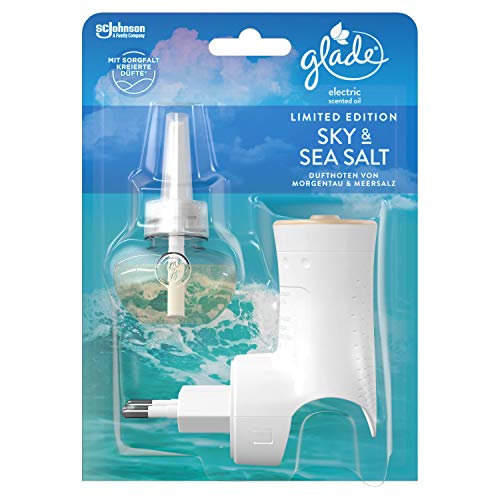 Glade Brise - Aceite eléctrico aromático con aceite aromático, incluye 1 recambio, salto Sky & Sea Salt, 1 unidad (1 x 20 ml)