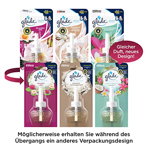 Glade Brise - Recambio de aceite esencial eléctrico, aroma eléctrico con aroma a vainilla Blossom, 1 unidad (20 ml)