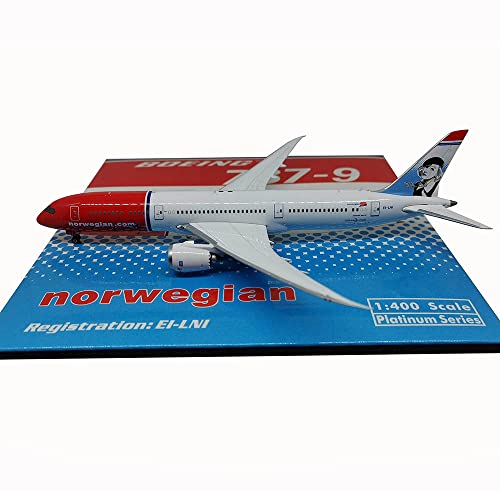 GLXLSBZ Escala 1/400 B787-9 avión de pasajeros Actriz Sueca Greta Garbo Modelo de aleación de Aire Noruego Juguetes y Regalo para Adultos, 6x5,8 Pulgadas