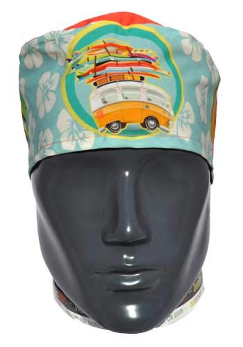 Gorro médico, quirófano, enfermero, dentista, veterinario, Furgo surf, pelo Largo.