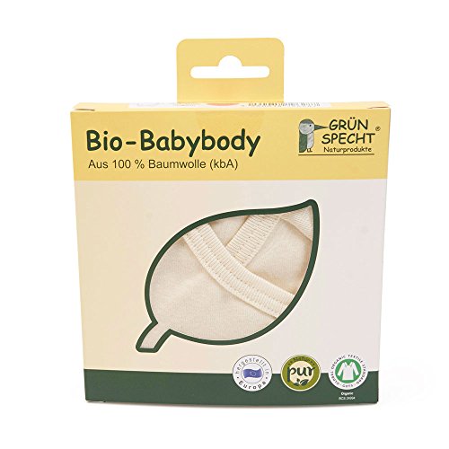 Grünspecht - Body para bebé (manga corta, algodón orgánico), color blanco blanco naturaleza Talla:62/68