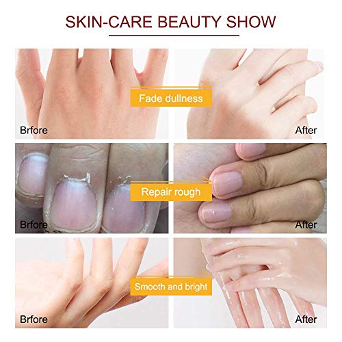 Guantes Hidratantes Para Manos, 5 Pares Miel Y Leche Mascarilla Hidratante Para Manos Secas y Agrietadas, Blanqueador y Antienvejecimiento, Reparador de Piel áspera