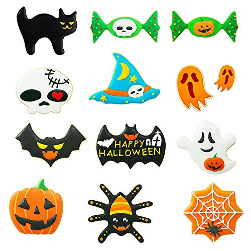 GWHOLE 13 piezas Moldes Galletas Halloween Cortadores Halloween de Galletas de Acero Inoxidable para Chuches Galletas Cookies Fondant Pasteria Halloween