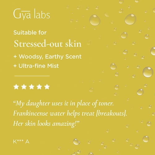 Gya Labs Frankincense Spray por Haŭta Prizorgo kaj Streso-Malpezigo - Vizaĝa Nebulo Spray Por Malpezigi Irititan Haŭton kaj Plibonigi Humoron - 100 Pura Nerafinita Esenca Oleo - 100ml