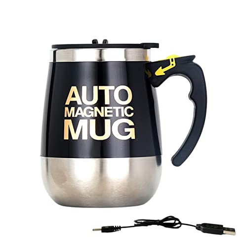 Hara Tazas automáticas eléctricas perezosas auto agitando taza taza café leche mezcla taza inteligente USB de acero inoxidable jugo mezcla taza