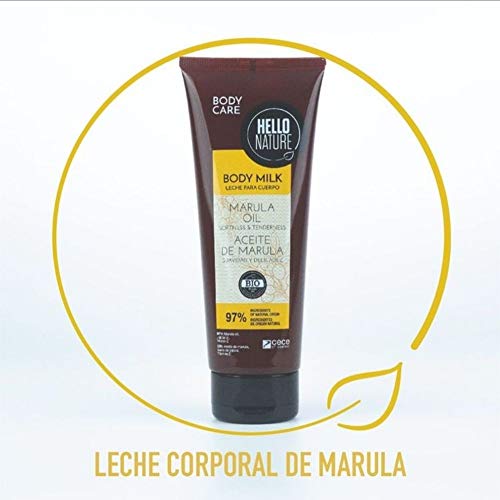 Hello Nature Marula Oil Body Balm | Bálsamo de Aceite de Marula 250 ml | Con Propiedades Antioxidantes Para Pieles Opacas| Contiene vitamina E y Aceite de Jojoba