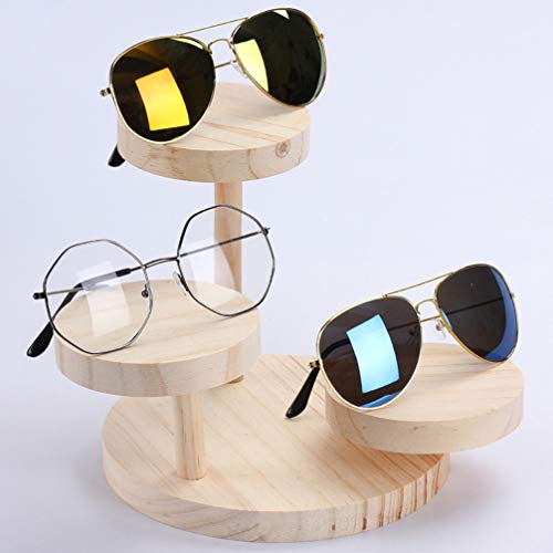 Holibanna Soporte de Exhibición de Gafas Soporte de Soporte de Anteojos de Madera Vintage Torre de Anteojos Decorativa para Tienda