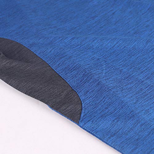 Hombres Deportes Manga Corta Camisetas de Polo Ajuste seco Golf Camisa Humedad Mecha Tops Azul S