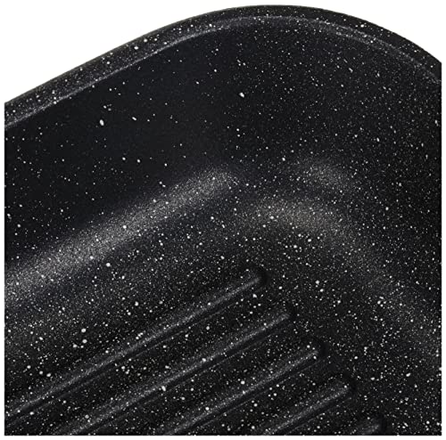 HOME Piedra Carmela Antiadherente con Mango desplegable, Piedra, Negro, 36x24 cm
