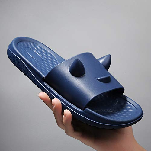 IENPAJNEPQN Hombres de la Jalea Zapatos Masculinos Deslizadores del Verano Calza Las Sandalias de Playa sólida Plataforma for Hombre (Color : Blue, Shoe Size : 8.5)