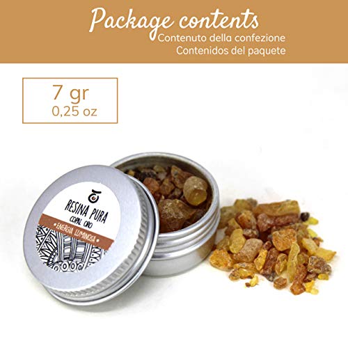 Incienso Copal Oro de Perú – Resina Fresca y Balsámica para sublimador de Llama, Incienso Natural, Ideal para ritos y Ceremonias – Paquete de 7 gr