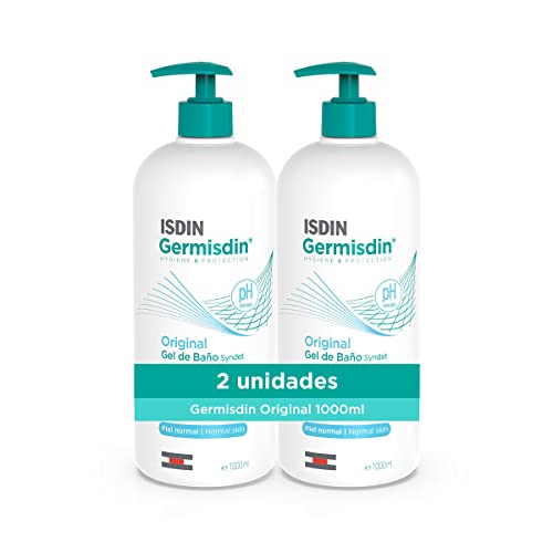 ISDIN Germisdin Original Higiene Corporal de Uso Diario. Gel de Baño Syndet. Pack de 2 Unidades de 1000ml