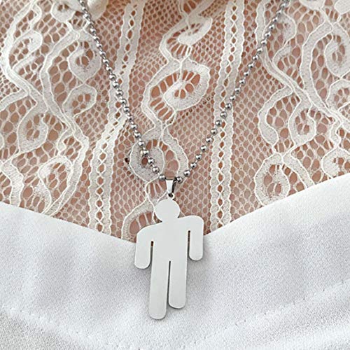 JFAN Collar Humanoide Fans Joyería Colgante de Acero Inoxidable Cadenas