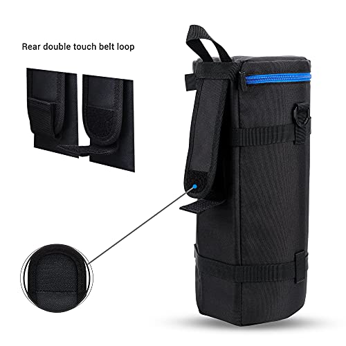 JJC - Estuche de lujo con bolsa para lentes para lentes Sony FE 200-600 mm F5.6-6.3 G OSS, accesorios para lentes resistentes al agua Estuche protector con correa para el hombro y cojín desmontable