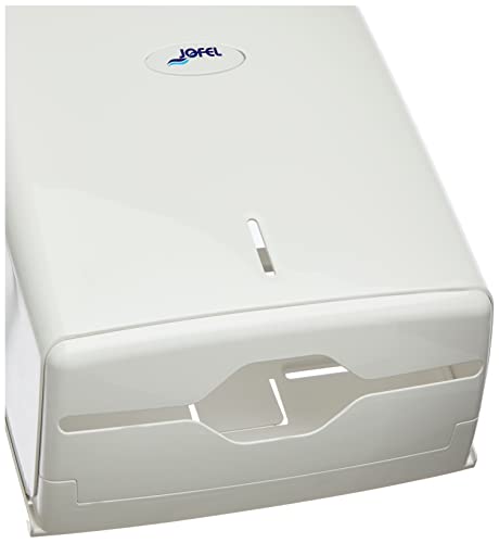 Jofel AH37000 - Dispensador de toallas formato zig-zag, admite 600 toallas, color blanco