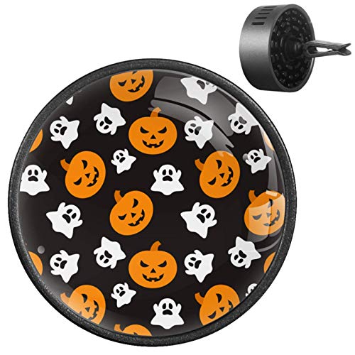 Josid 2 accesorios de Halloween divertidos de calabaza fantasma para coche, ambientador de aromaterapia, difusor de ventilación de coche, clip de regalo decoraciones de 40 mm