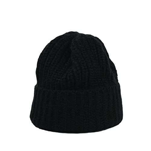 JQDMBH Gorro de Punto Sombrero de Invierno for sobredimensionamiento Foros de Punto Sueltos Mujeres Gruesa cálida Vogue Damas Lana Sombrero Hembra Grande tamaño goreie Sombreros