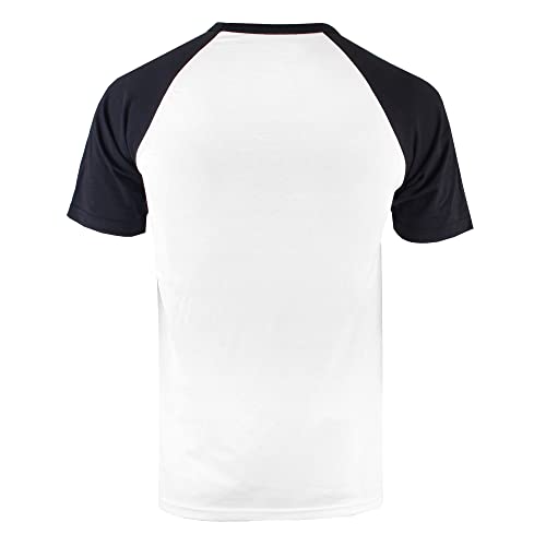 Jurassic Park Logotipo Envejecido T-Shirt, Blanco (Blanco/Negro Wbl), XL para Hombre