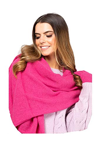 Kamea Bufanda para mujer, 80% lana, macerata, frascati, gorycja, otoño e invierno, talla XXL, regalo para mujeres Geranio. Talla única