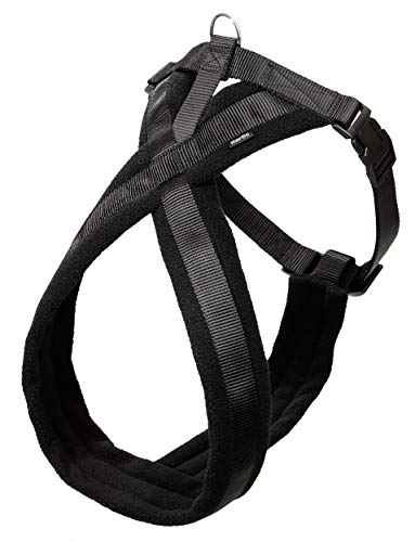 Karlie 1031175 Arnés de Nylon Cross, Negro, 25 x 64-80 cm, Ajustable, M