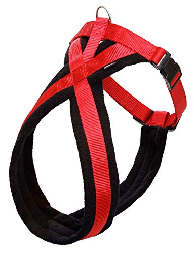 Karlie 1031186 Arnés de Nylon Cross, Rojo, 25 x 84-120 cm, XXL