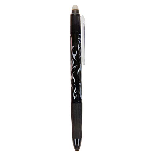 Kathay 86200199. Pack de 3 Bolígrafos Borrables, Negro, Azul y Rojo, Gel, Punta 0,7mm, Apertura Clic