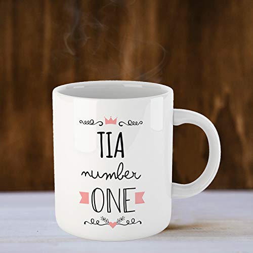 Kembilove Tazas Familiares – Preciosas Tazas para Toda la Familia – Tú Eres La Tía Número Uno – Magníficas Tazas de Café para Hombres y Mujeres – Regalos Divertidos para Familiares y Amigos