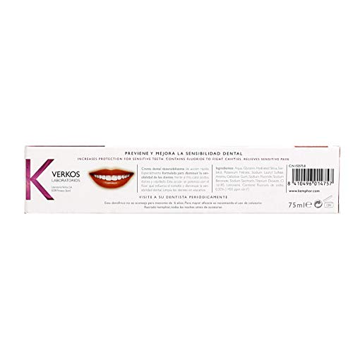 KEMPHOR pasta dentífrica sensitive para dientes sensibles tubo 75 ml