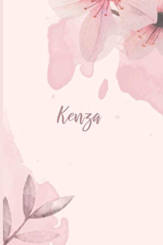Kenza: Personalized Name Journal For Women and Girls, Pink Floral Cover, Simple Designed cover for Women and Girls named Kenza, Christmas Gift for Girls and Women Name Kenza
