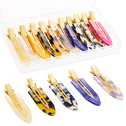 Kiiwah 10 Piezas de Pinzas para el Pelo sin Doblar, Clips Pasadores Cabello con Caja de Almacenamiento para Mujeres Niñas Maquillaje