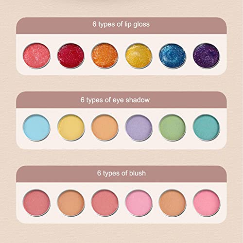 Kit de maquillaje para niños de 30 piezas para niña, juego de maquillaje lavable real, juguete cosmético con estuche de transporte, juego de belleza, regalo de cumpleaños para niñas de 4 a 8 Huaxingda
