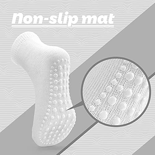 KOWAYI Calcetines Antideslizantes Niños Niñas Recien Nacido Unisex Anti Deslizante Deportivos Calcetines-BAI-4-7T