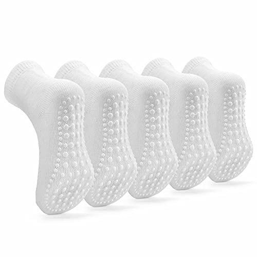 KOWAYI Calcetines Antideslizantes Niños Niñas Recien Nacido Unisex Anti Deslizante Deportivos Calcetines-BAI-4-7T