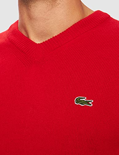 Lacoste AH1952 Suéter para Hombre, Rojo, S