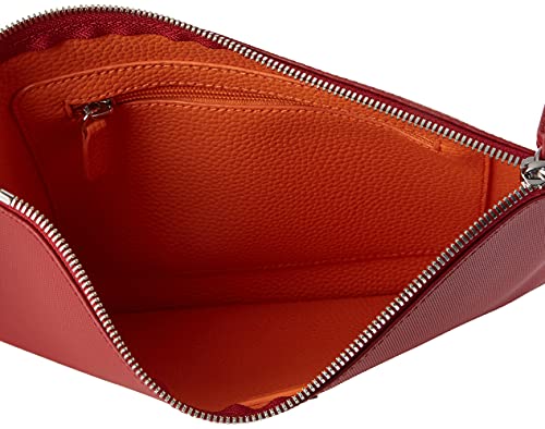 Lacoste NF2791AA, Clutch para Mujer, Bordeaux Fango, Talla única