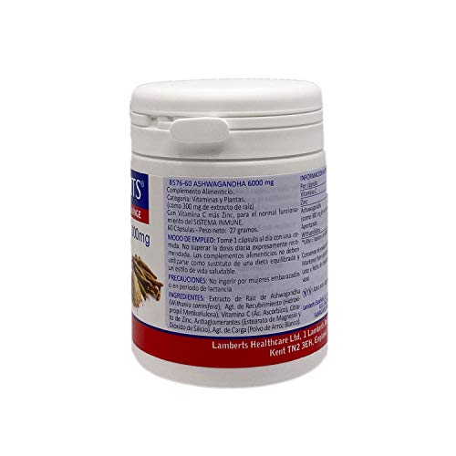 Lamberts Ashwagandha 6000Mg 60 Unidades 50 g