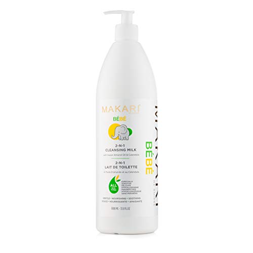 Leche de Limpieza Bebé de 33.8 fl. Oz – Acondicionadora e Hidratante para el Baño de su bebé - Hidrata, Suaviza, Cura Y Protege La Piel Delicada - Incluye Practico Dispensador