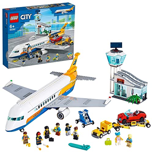 LEGO 60262 City Avión de Pasajeros, Aeropuerto de Juguete con Terminal y Camión, Set de Construcción para Niños a Partir de 6 Años