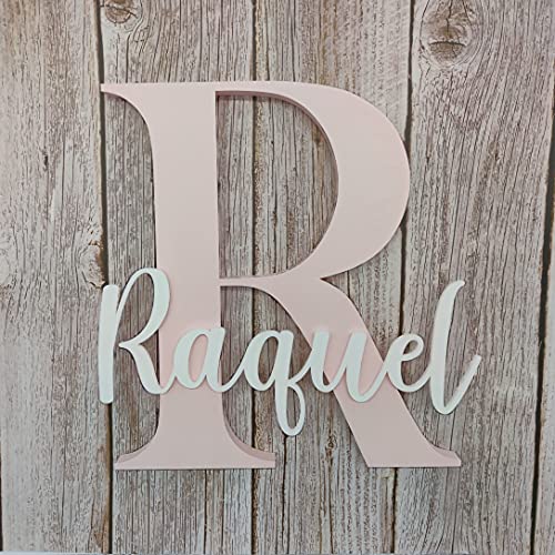 Letra con Nombre decorativa personalizada para apoyar o colgar. Medidas y Colores a elegir. Habitación infantil, regalos originales