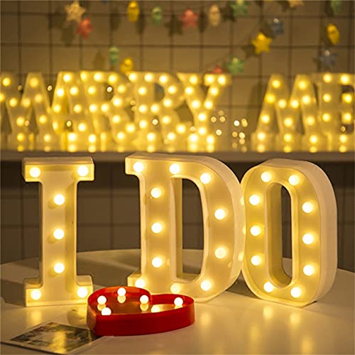 Letras Luminosas LED letras Decorativas con Luces LED para bodas cumpleaños vacaciones familia pared dormitorio fiesta bar (D)