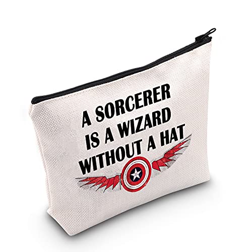 LEVLO Falcon Winter Soldier - Bolsa de maquillaje para hombre, diseño de soldado de invierno con halcón, A Sorcerer,