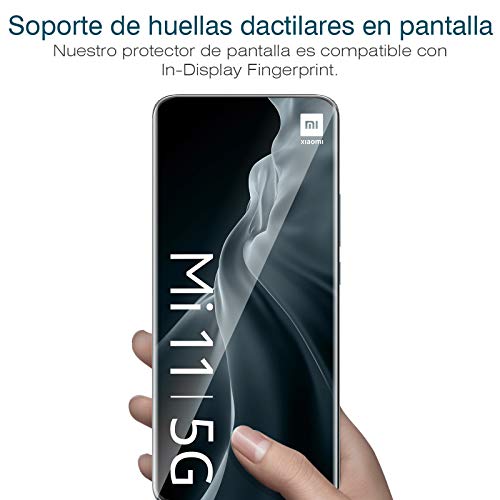 LK Compatible con Xiaomi Mi 11/11 Pro 5G Protector de Pantalla,3 Piezas,Admite la Función de Huella Digital,Película Protectora de TPU,Alta Definición y Sensibilidad