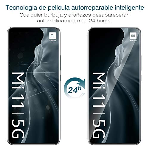 LK Compatible con Xiaomi Mi 11/11 Pro 5G Protector de Pantalla,3 Piezas,Admite la Función de Huella Digital,Película Protectora de TPU,Alta Definición y Sensibilidad