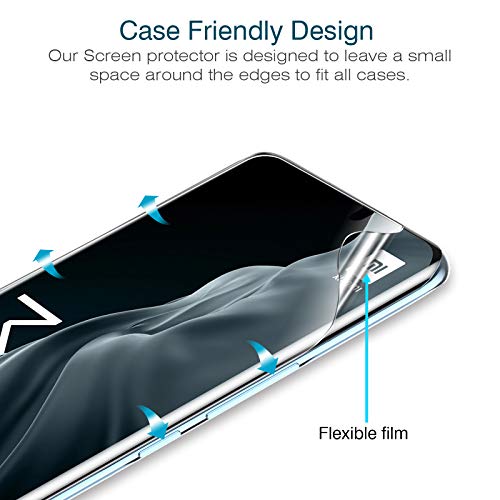 LK Compatible con Xiaomi Mi 11/11 Pro 5G Protector de Pantalla,3 Piezas,Admite la Función de Huella Digital,Película Protectora de TPU,Alta Definición y Sensibilidad