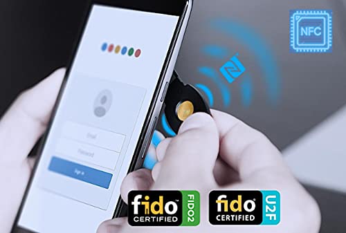 Llave de Seguridad Certificada FIDO2 USB y NFC * USB A y USB C * 2 en 1 * ChipNet FIDO2 Plus - Empresa Española-Soporte Personal, Gris Antracita