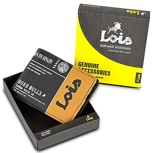 Lois - Cartera para Hombre Joven con Monedero, Billetera y Tarjetero. Marca Original Española LOIS con Protección antiescaneo RFID. 201805, Color Negro