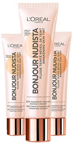 L'Oréal Paris – Fluido tintado – Bonjour Nudista 02 – Medium claro